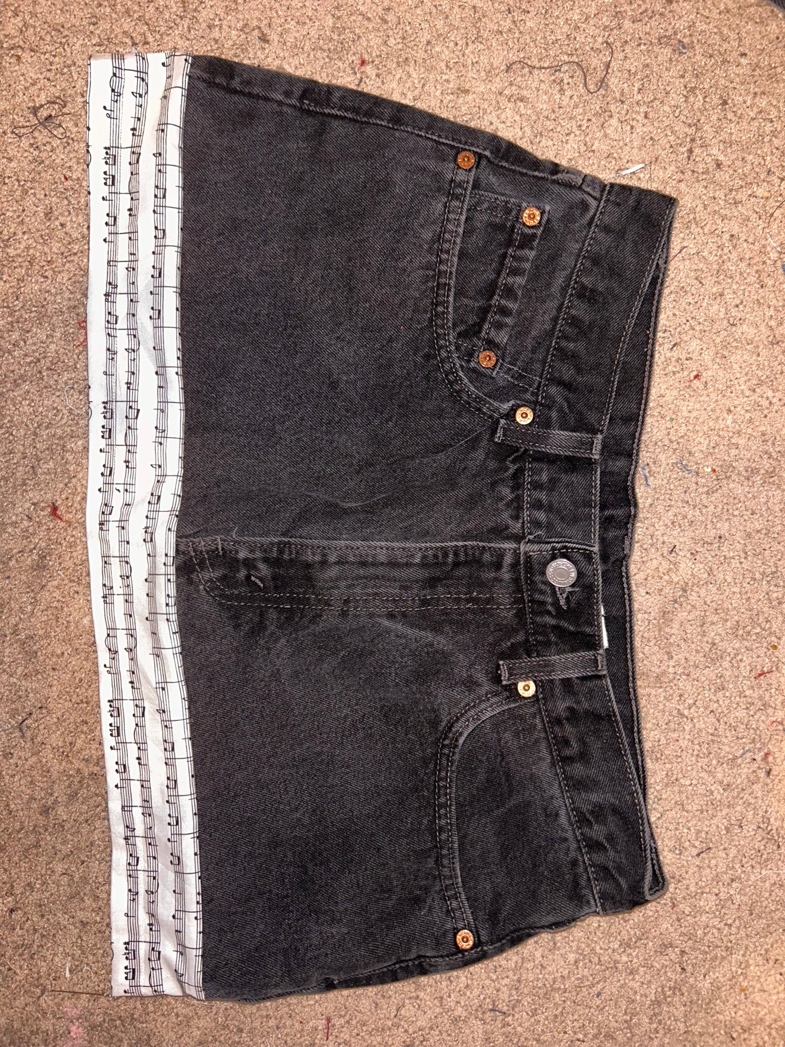 Black denim miniskirt product image (1)