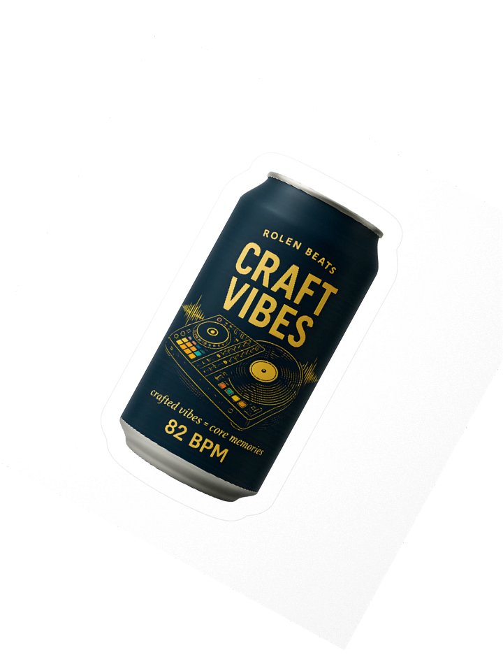 Rolen Beats Craft Vibes BPM Can Sticker product image (4)
