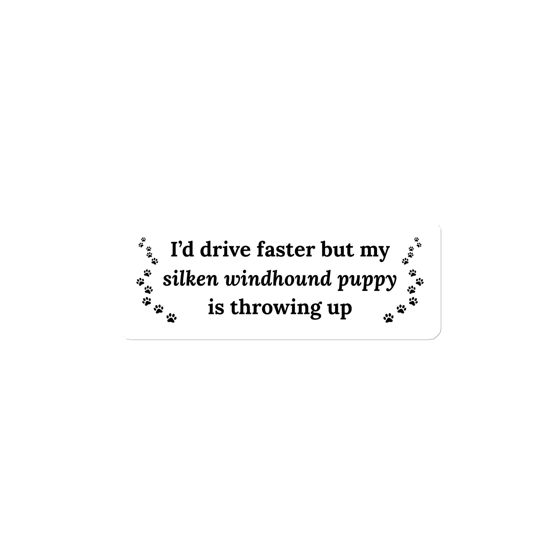 Carsick Puppy Magnet - Black & White product image (1)