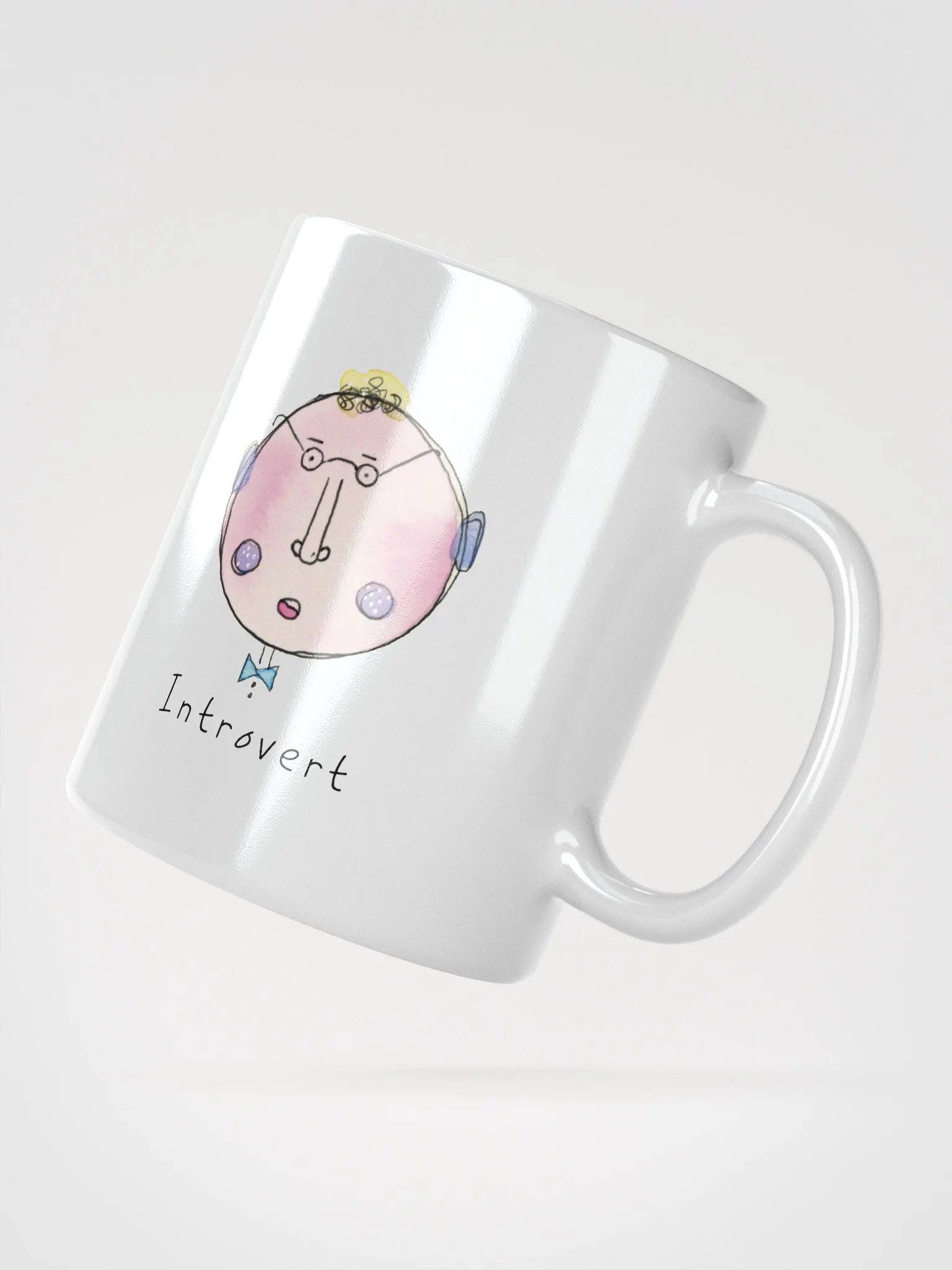 Whimsical Faces Introvert White Mug product image (4)