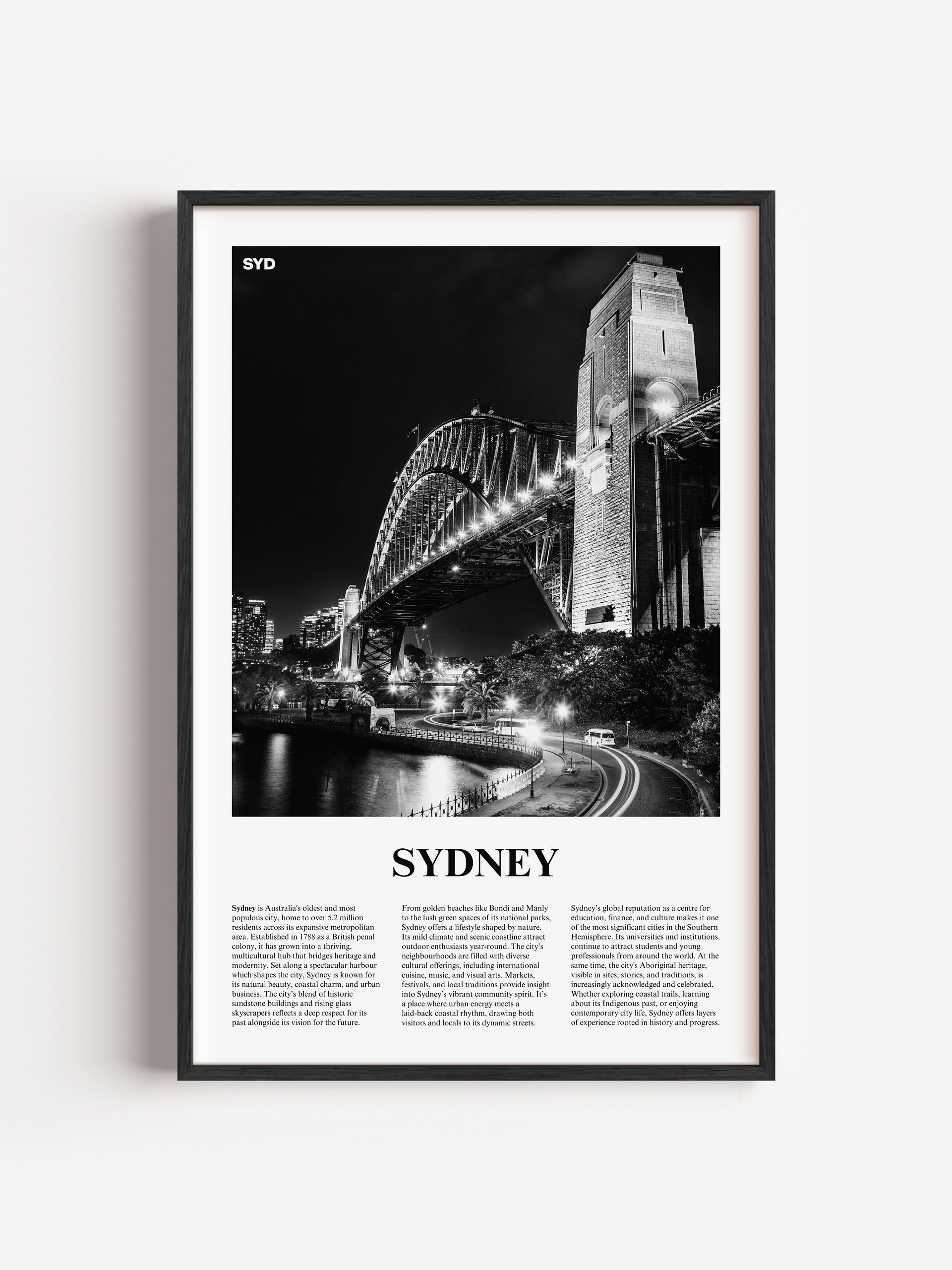 Sydney 02 Newspaper Poster | Framed product image (1)