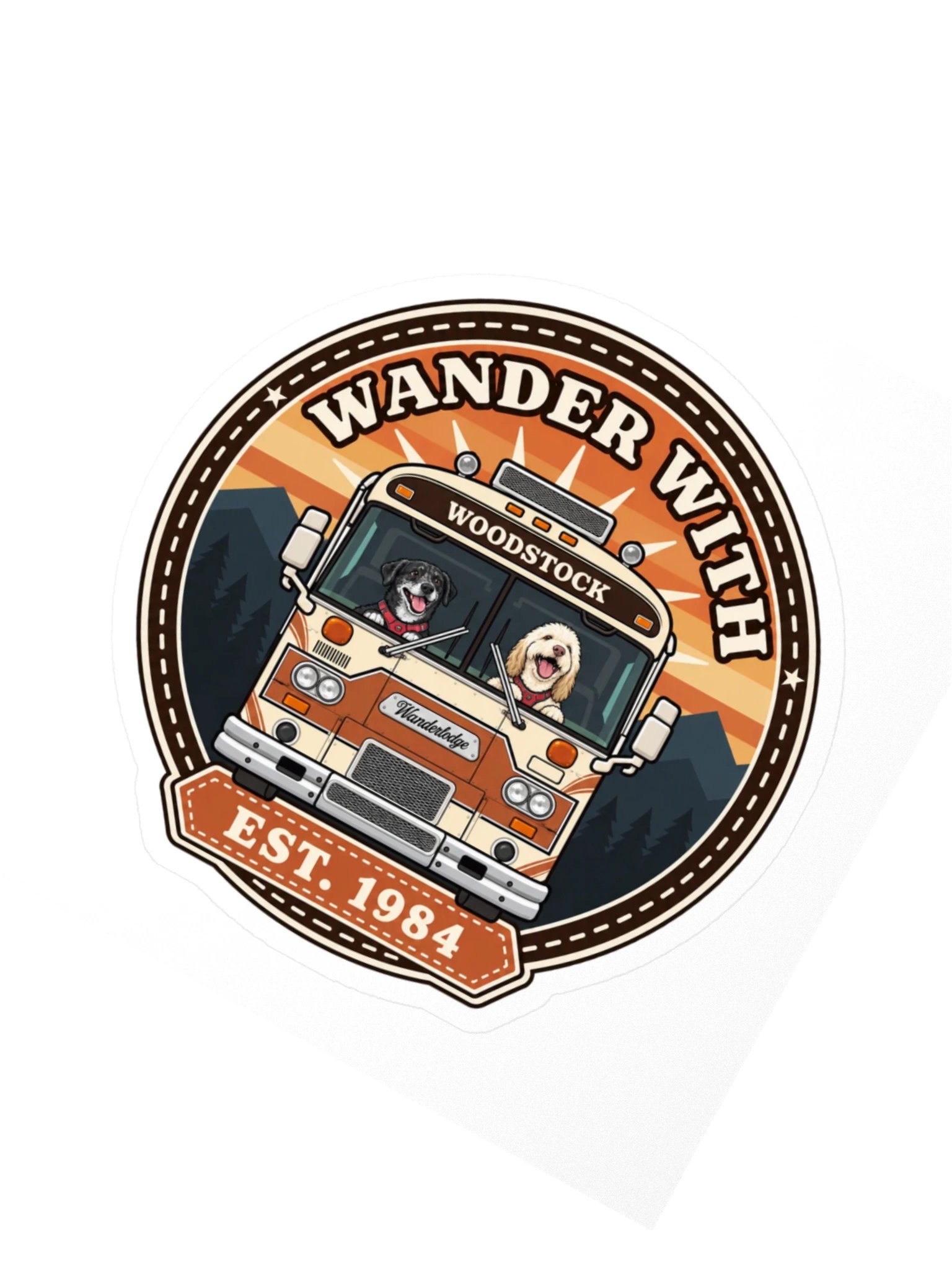 Woodstock Vintage Travel Patch Sticker — Ember & Rain product image (2)
