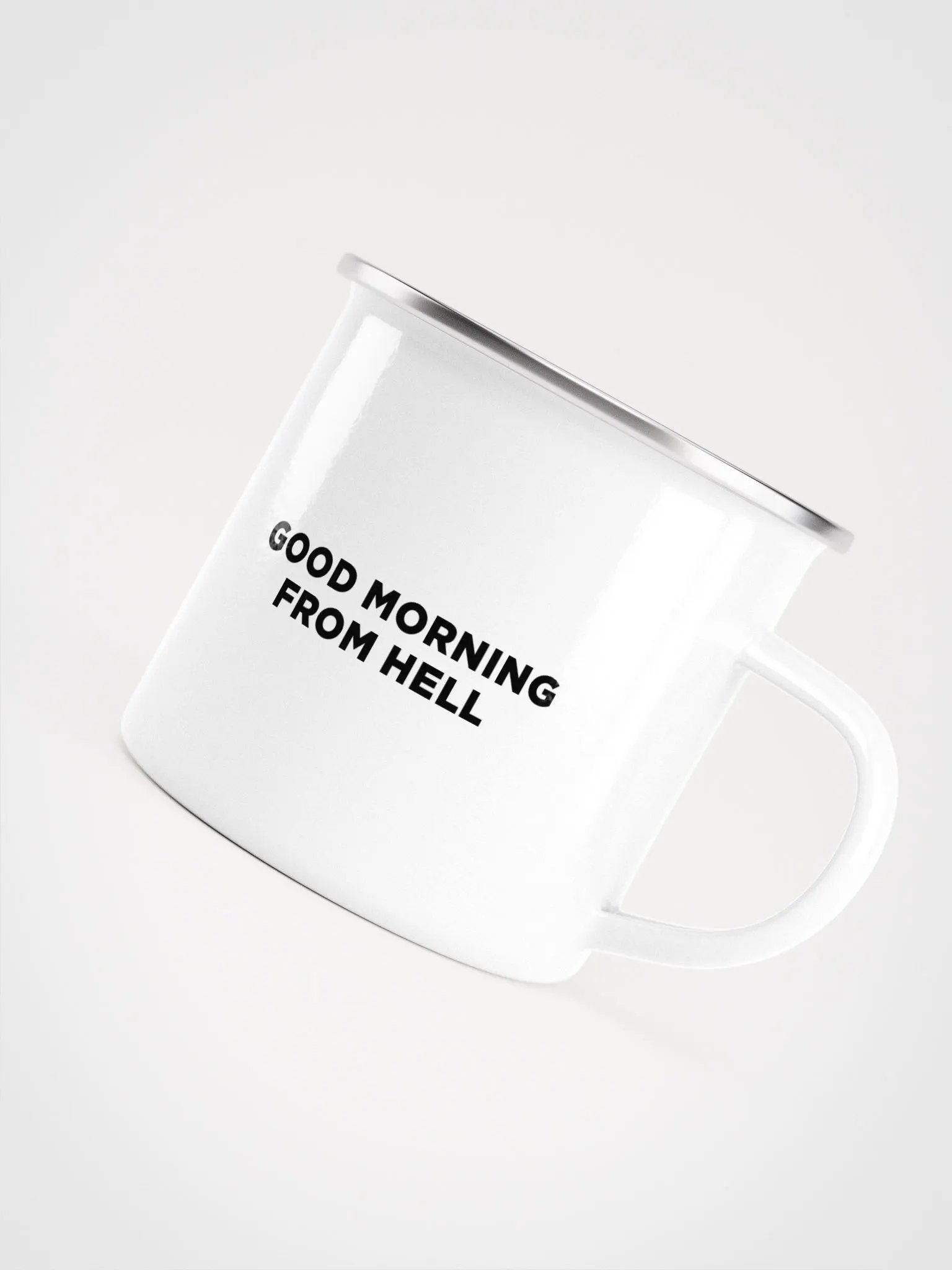Good Morning From Hell Enamel Camping Mug product image (5)