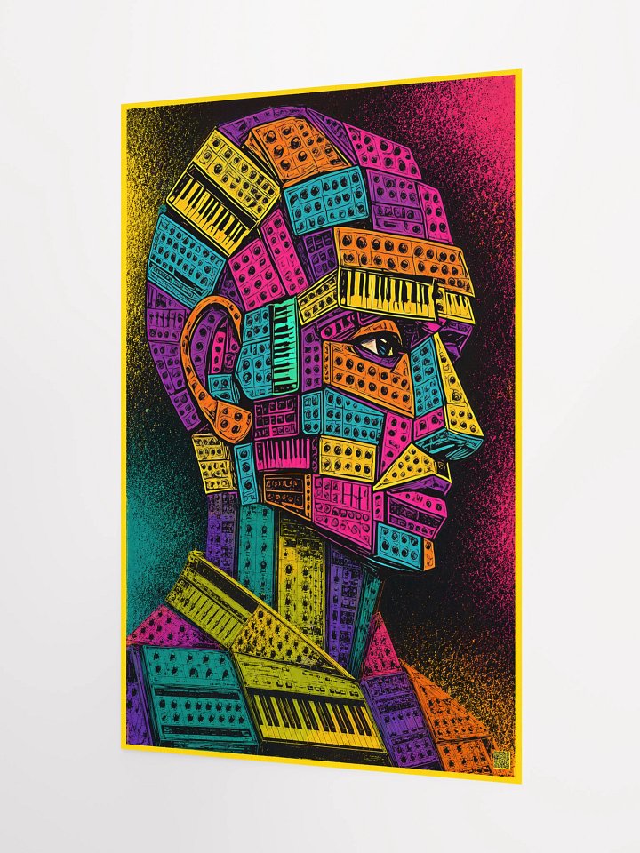 The Modular Mind, by Frank Fonik, Techno EDM Matte Paper Poster product image (2)