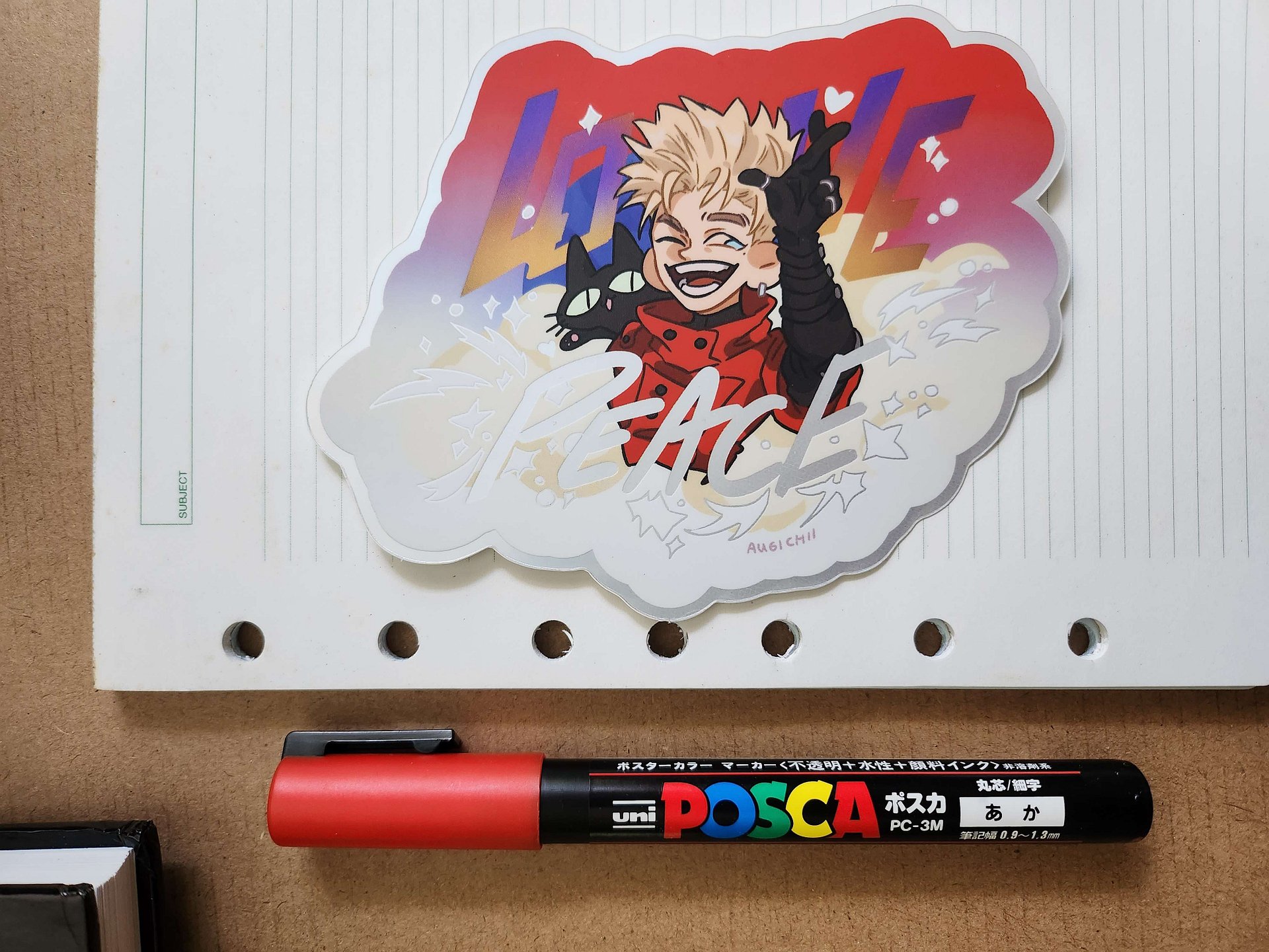 🟠Trigun - Love & Peace // Matte Die Cut Holo Sticker product image (3)