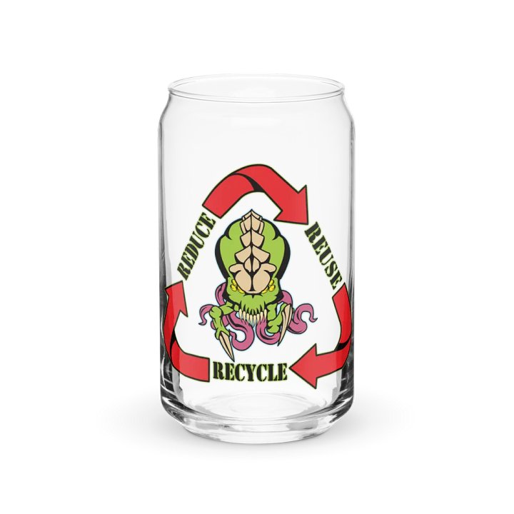 Biomass Reduce-Reuse-Recycle Can Shaped Glass product image (2)