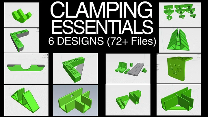 Sheet materials Assembly Jigs Full Bundle - 72 STL 3D print files. product image (1)