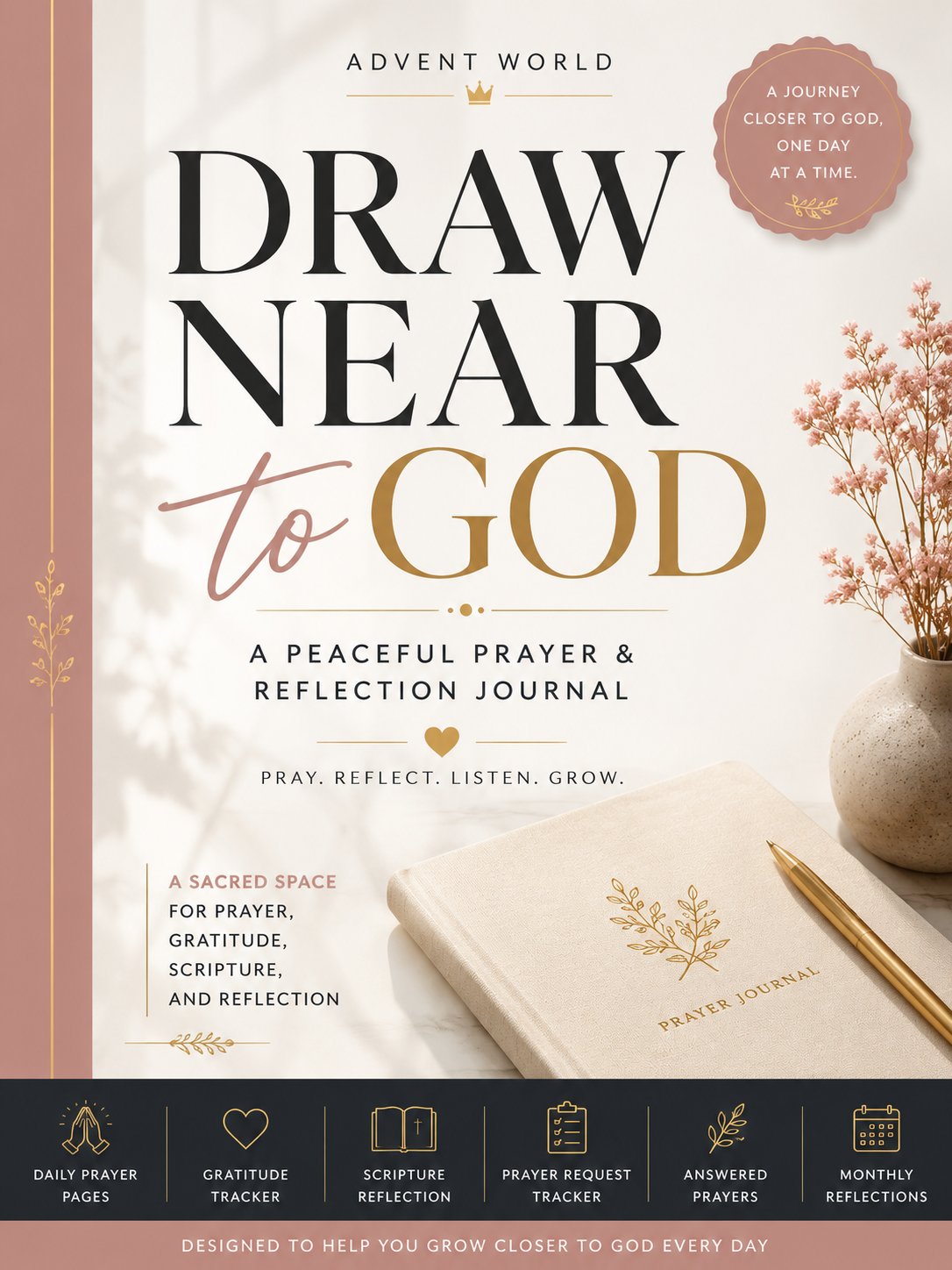 Draw Near to God A Peaceful Prayer & Reflection Journal product image (1)
