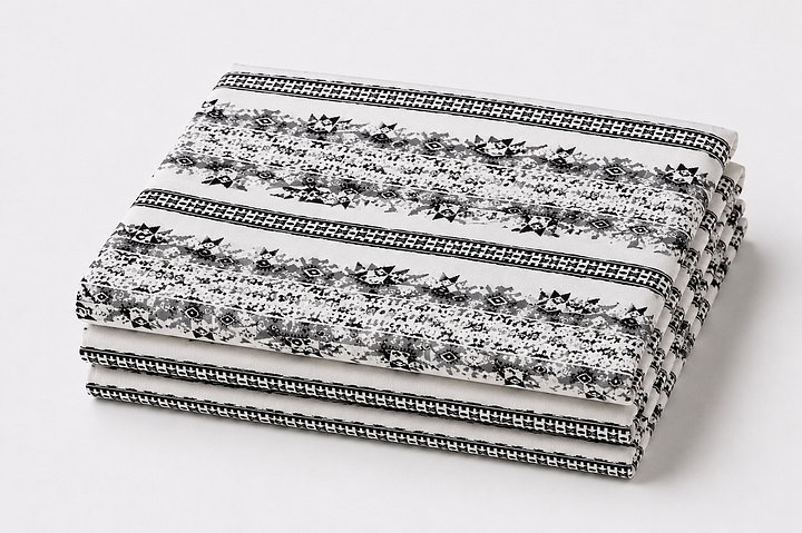 Geometric Black, Grey, White Jersey Fabric product image (1)