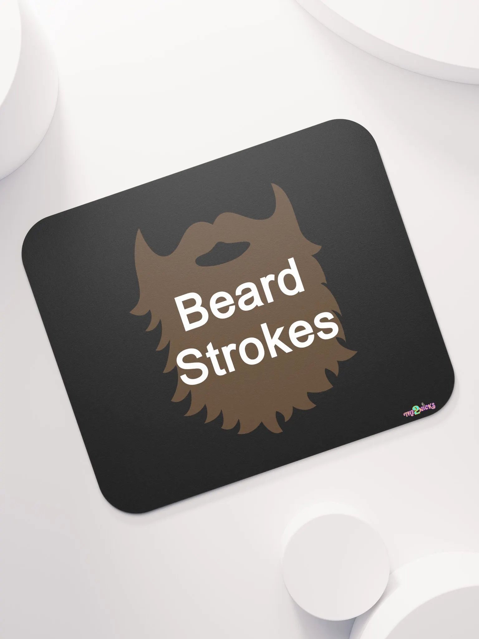 Brown Beard Strokes Classic Mouse Pad (Black) product image (7)
