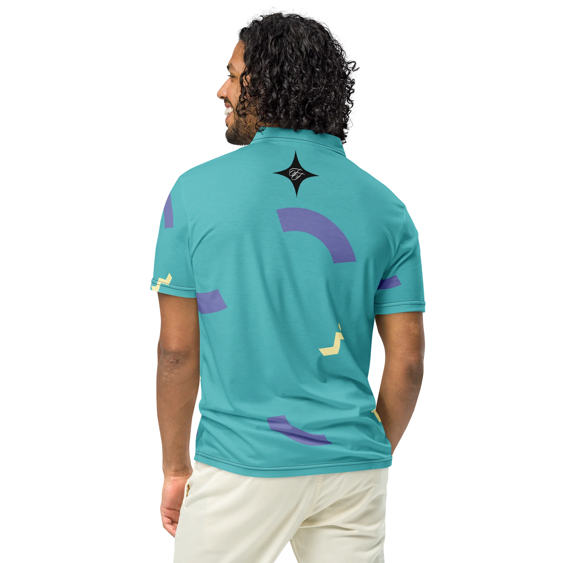 F&F Script 89 - 92 Slim Fit Polo Shirt product image (5)