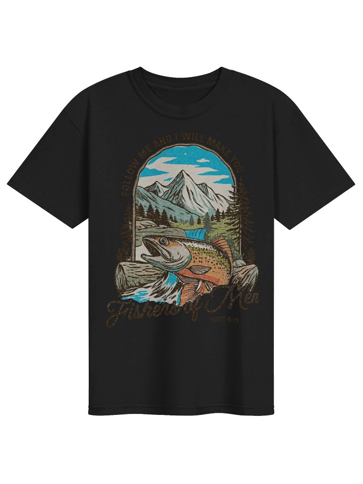 Fishers of Men Vintage Graphic Tee, Comfort Colors Christian Fishing T-Shirt, Bible Verse Gift, Unisex product image (1)