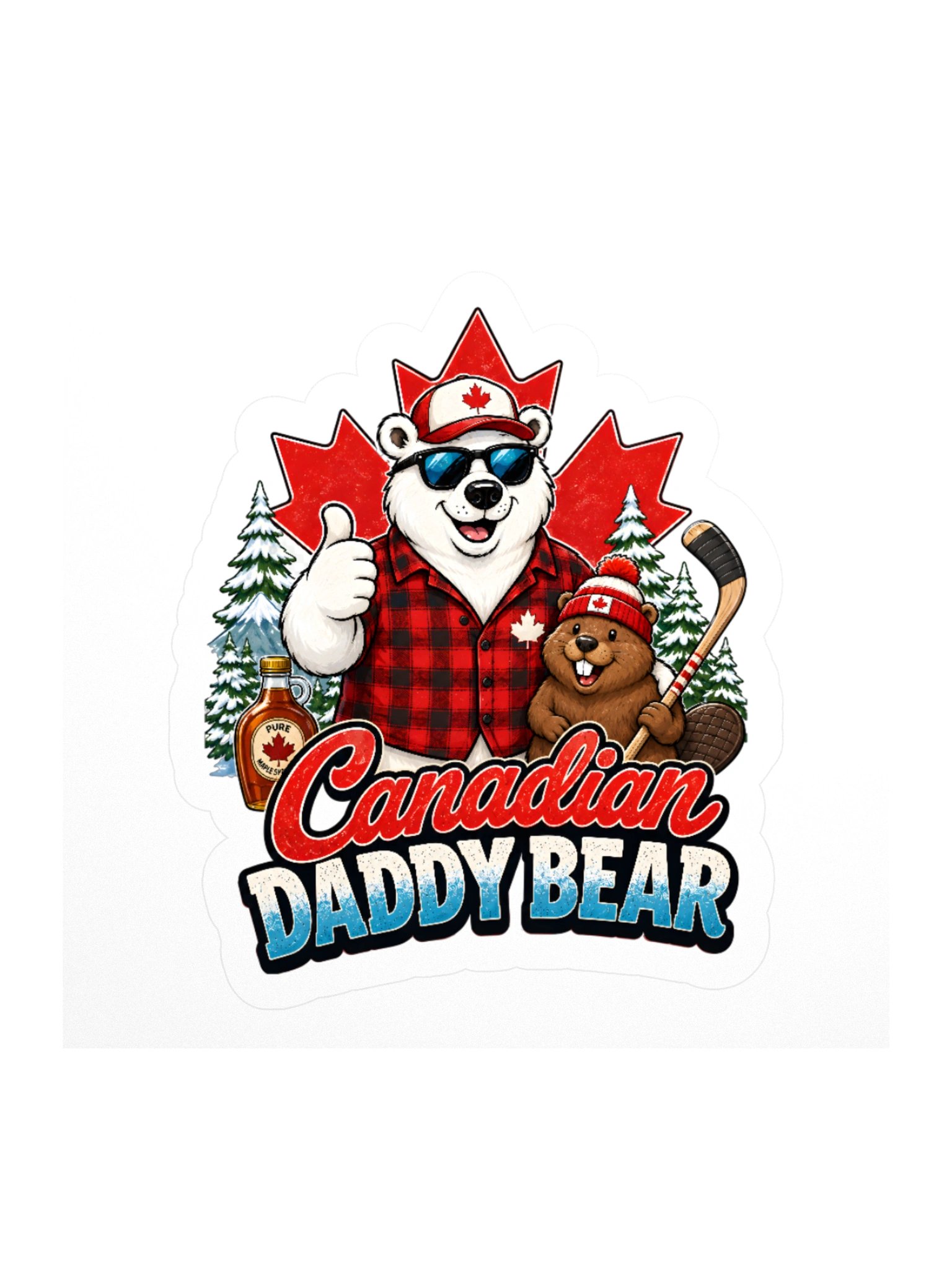 Canadian Daddy Bear - Polar Bear Sticker product image (2)