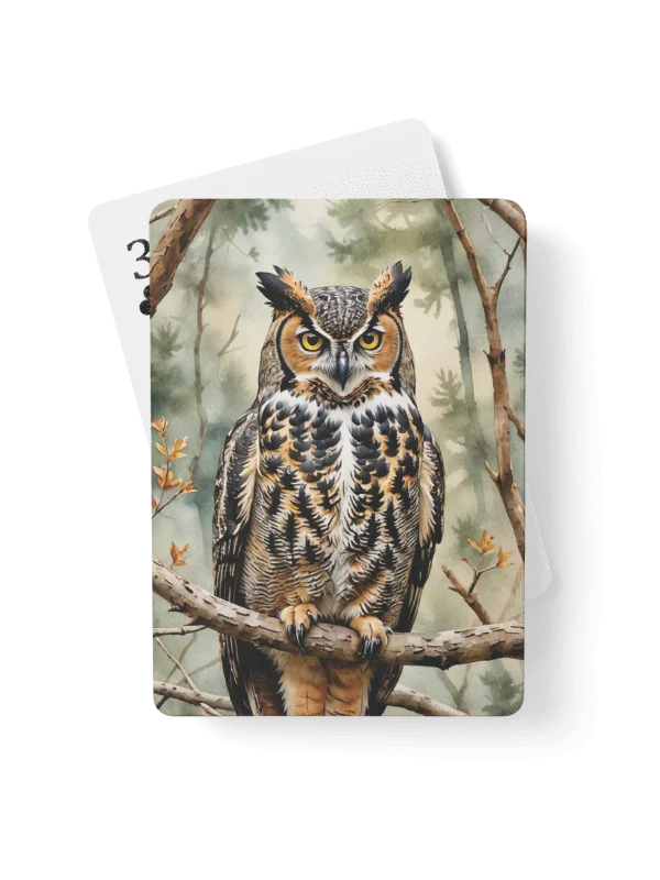 Great Horned Owl Poker Playing Cards product image (1)