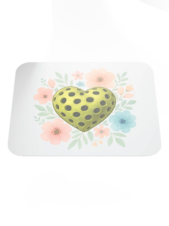 Pickleball Heart Flowers Golden Garden Mouse Pad product image (2)