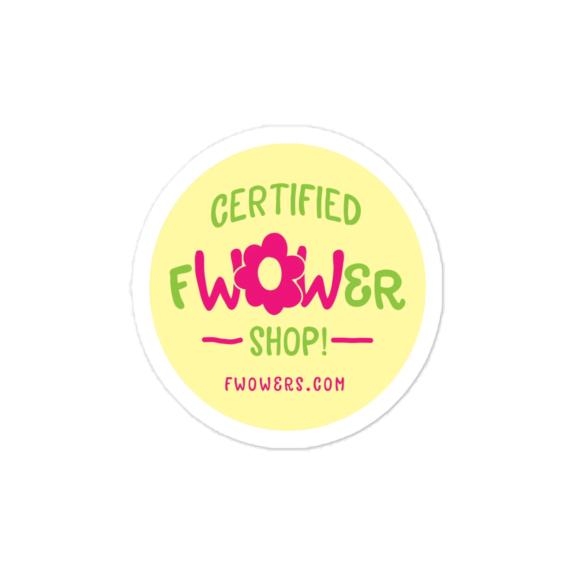 Certified fWOWer Shop!™ Sticker - Light Background product image (1)