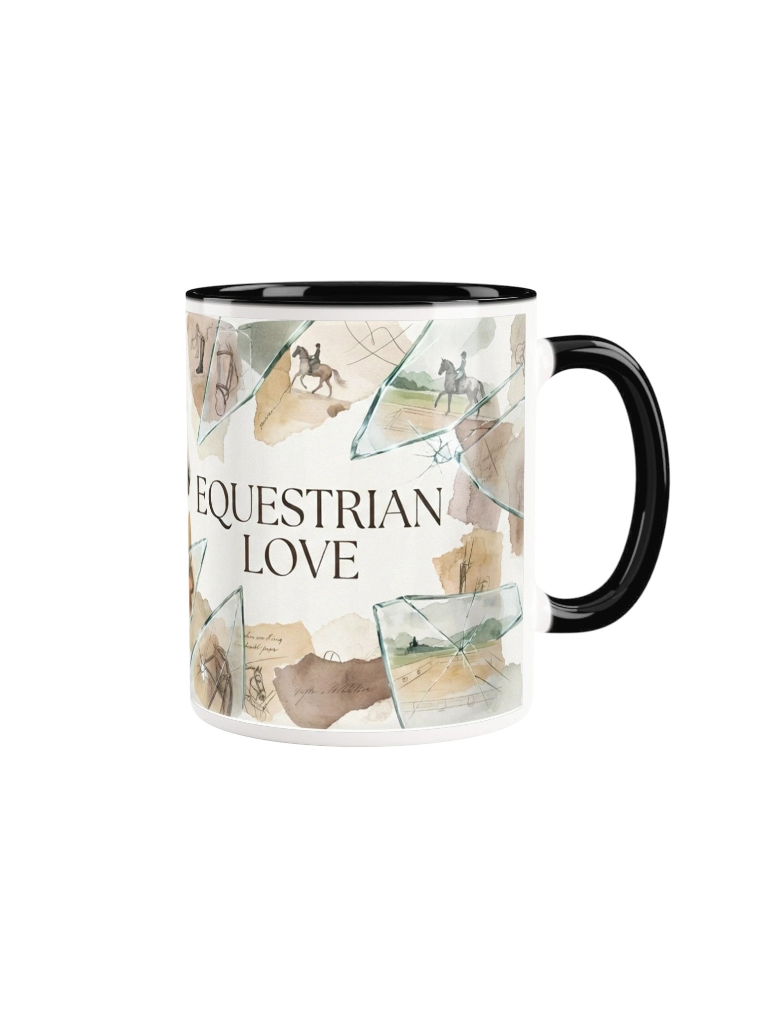 The Herd's Horizon Mug | Watercolor Equestrian Art Mug product image (3)