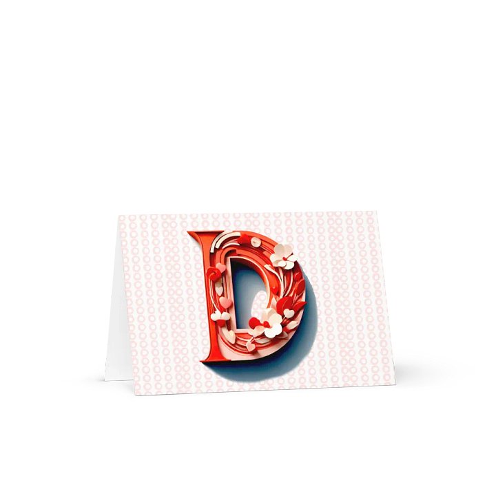 Valentine’s Monogram Letter D(5) Card product image (1)