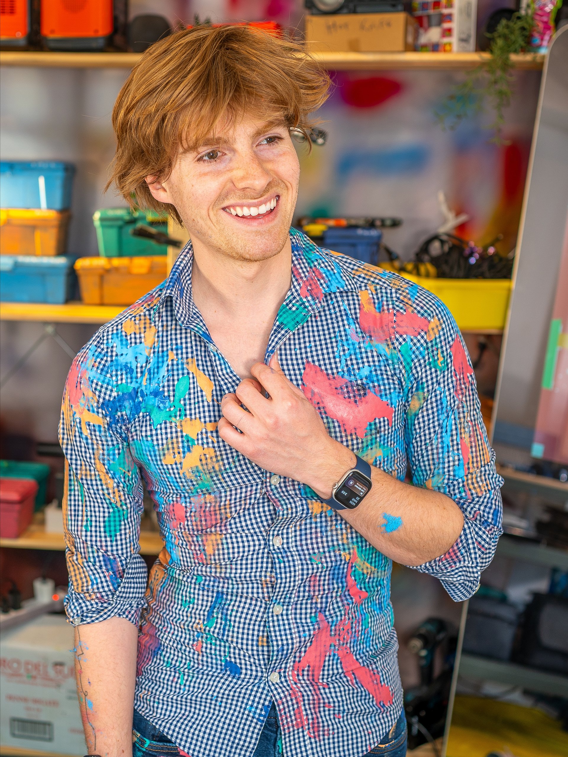 Plaid Blue Button-Up Slim Fit / Studio Colors product image (1)