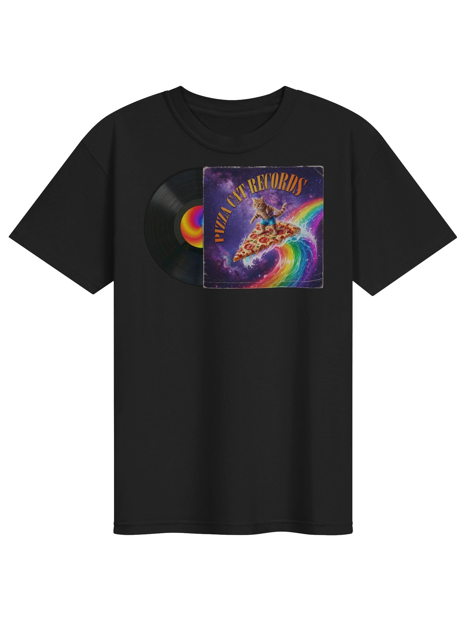 Pizza Cat Records T-shirt product image (1)