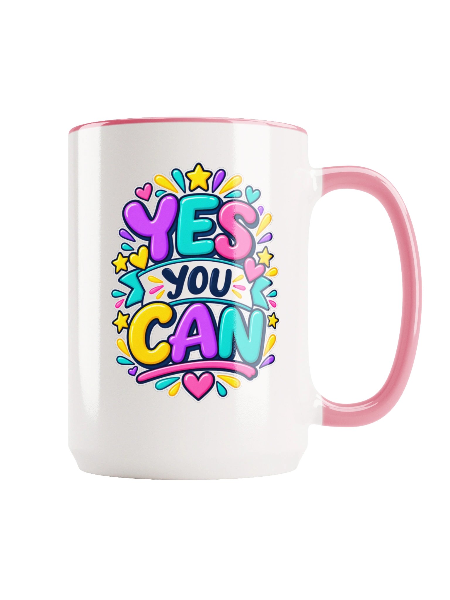 15 oz. Inspirational Mug - Yes You Can. product image (1)