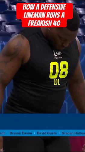How a defensive lineman runs a freakish 40
