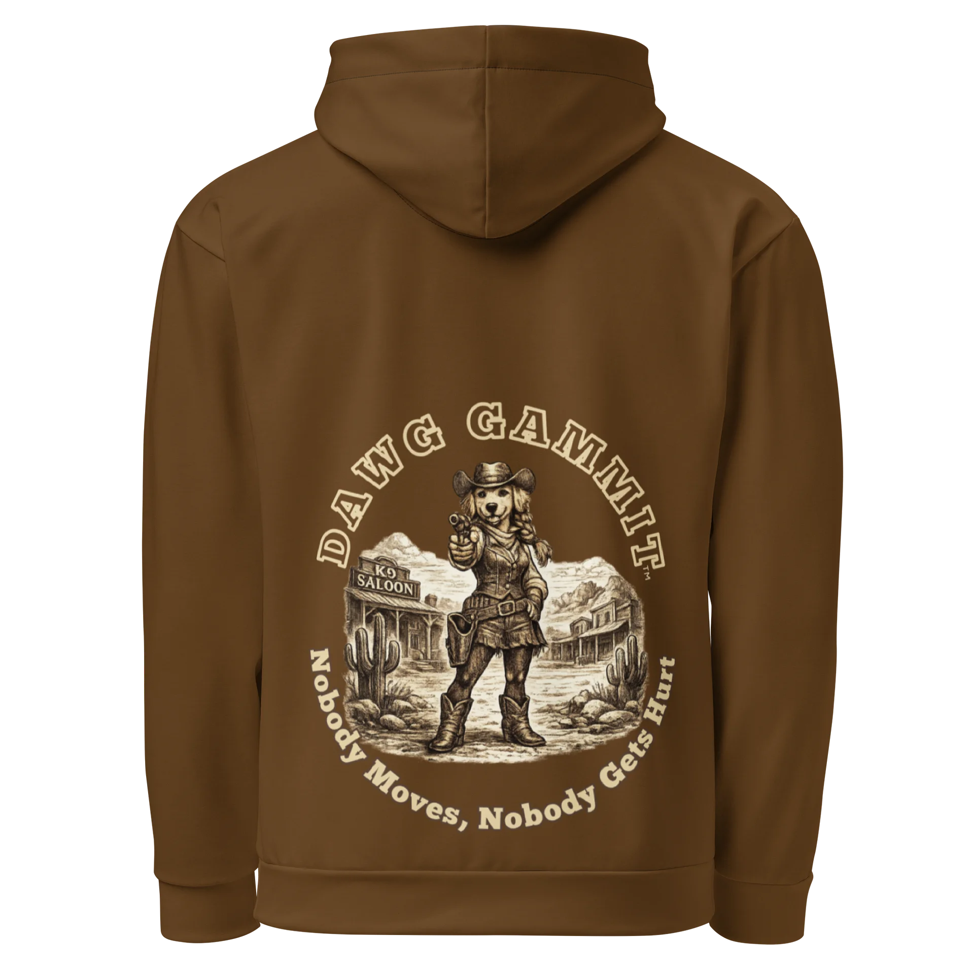 DAWG GAMMIT™ Female Golden Retriever Brown Hoodie Nobody Moves product image (4)