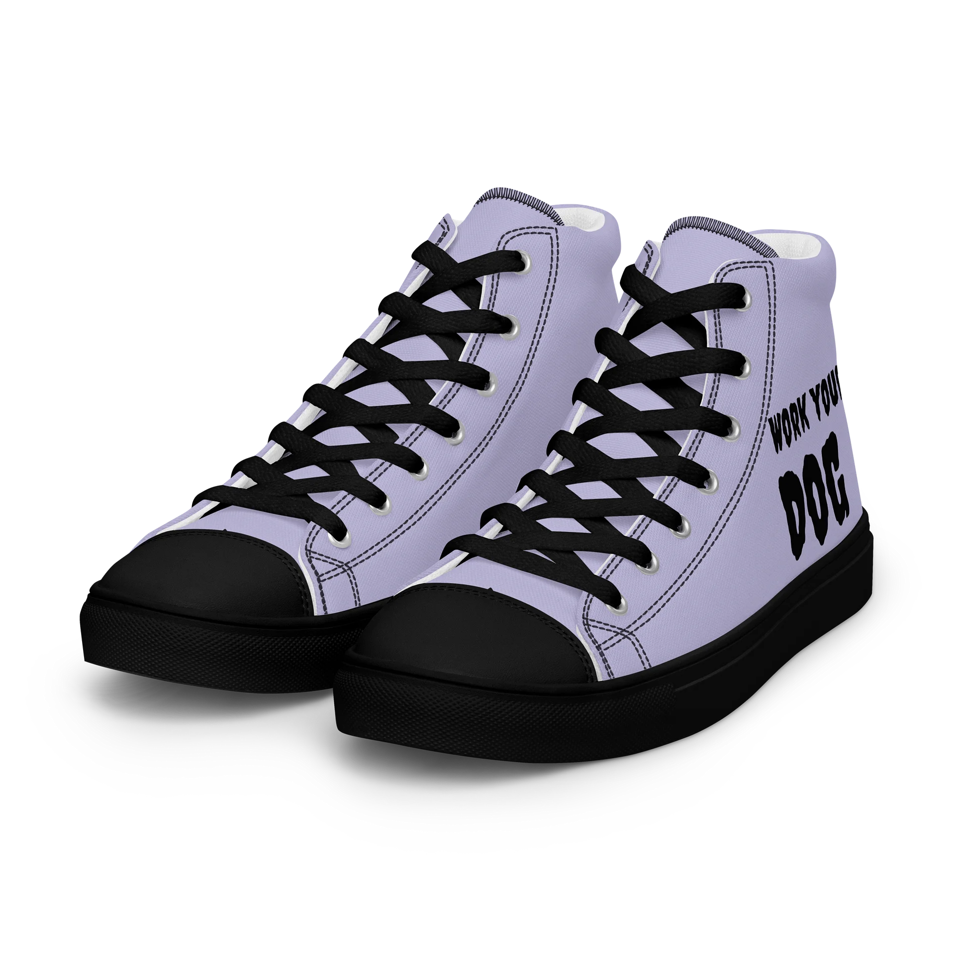 WORK YOUR DOG — Retro Graphic Women's High-Top Sneakers product image (6)