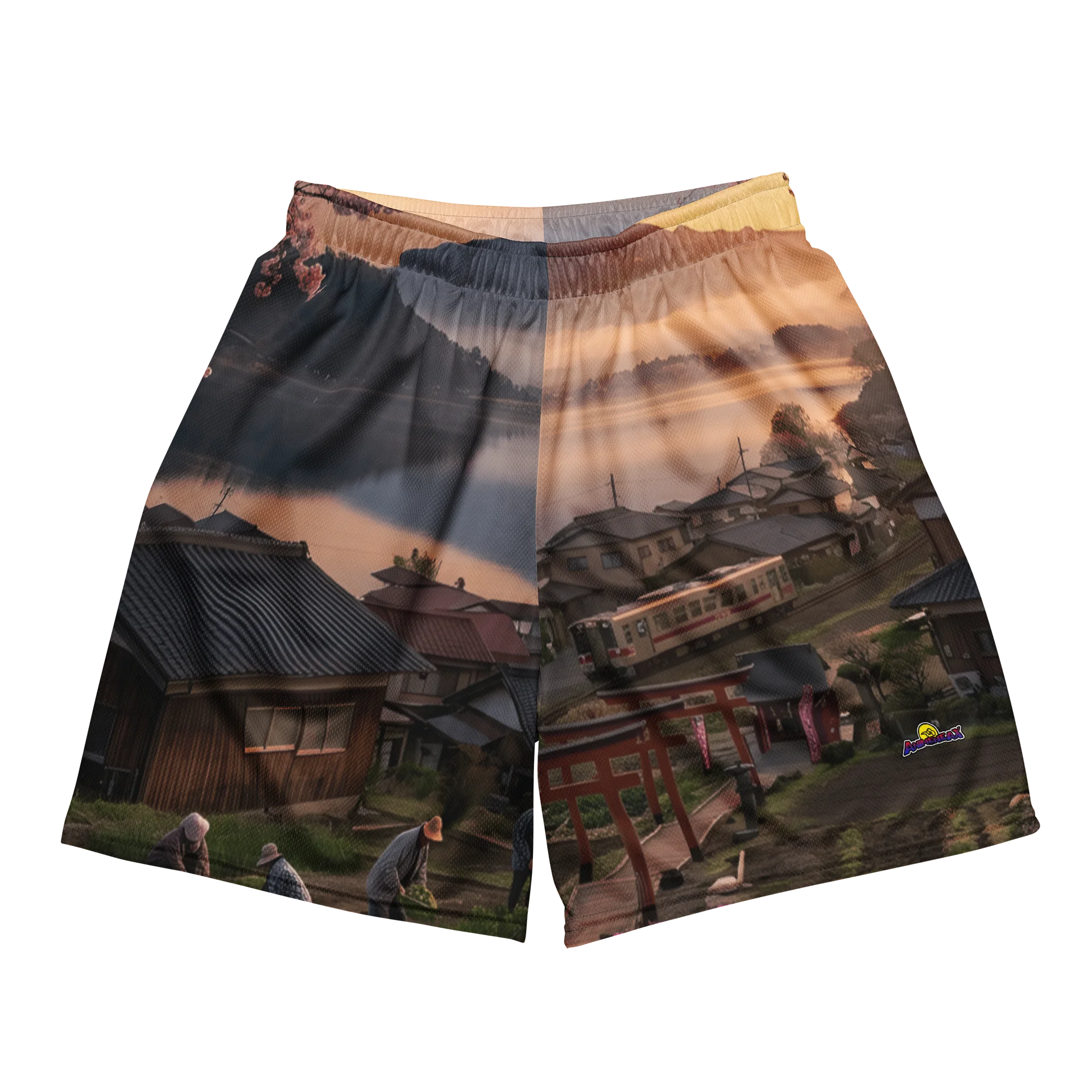 Mount Fuji Unisex Recycled Mesh Shorts | UPF 50+ Activewear product image (1)