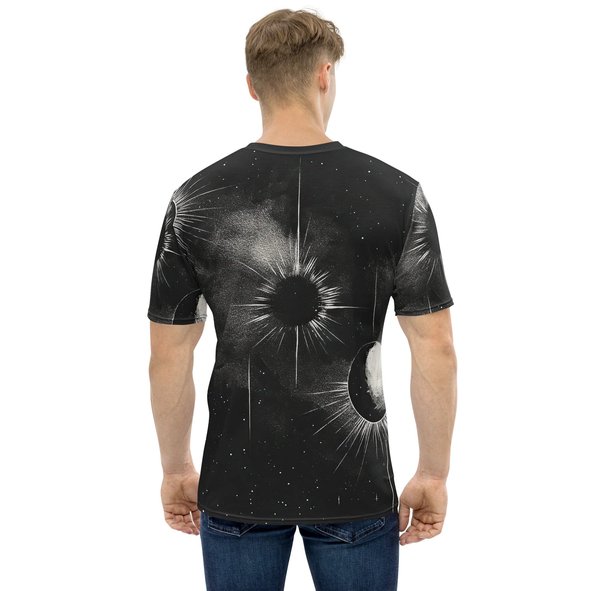Black Eclipse Burst All-Over Print T-Shirt product image (2)