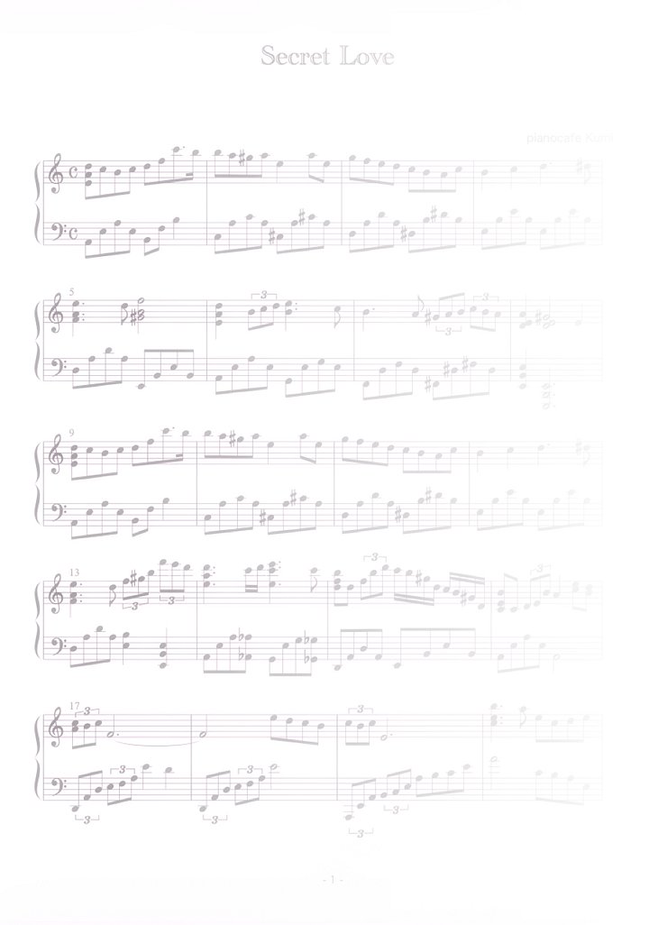 Piano Sheet Music Collection Vol.1 (3 Pieces) – Secret Love / Forbidden Love / Yearn product image (2)