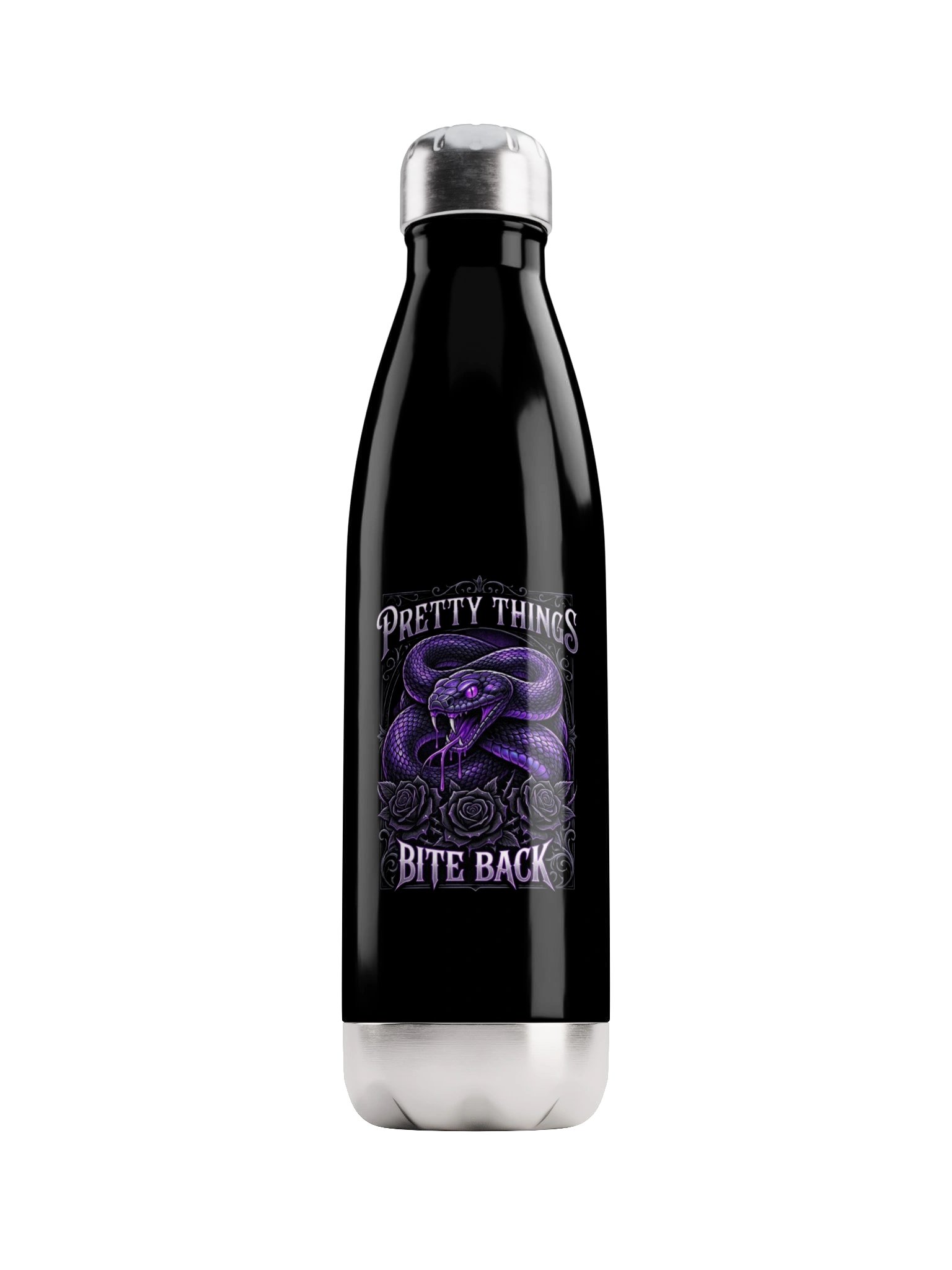 PRETTY THINGS BITE BACK — Purple Snake Water Bottle product image (1)