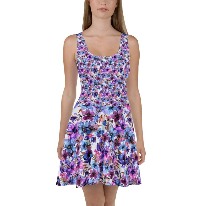 Purple Flowers Skater Dress product image (2)