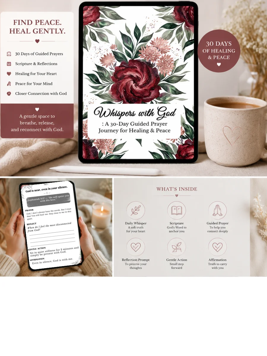 Whispers with God: A 30-Day Guided Prayer Journey for Healing & Peace product image (4)