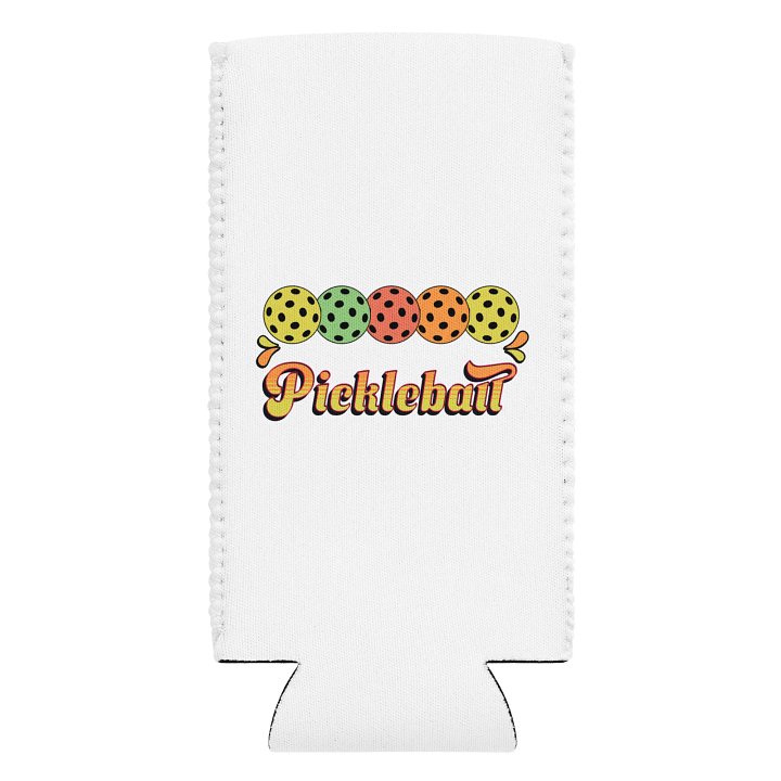 Pickleball Five Ball Row Colorful Coozie Can Cooler product image (1)