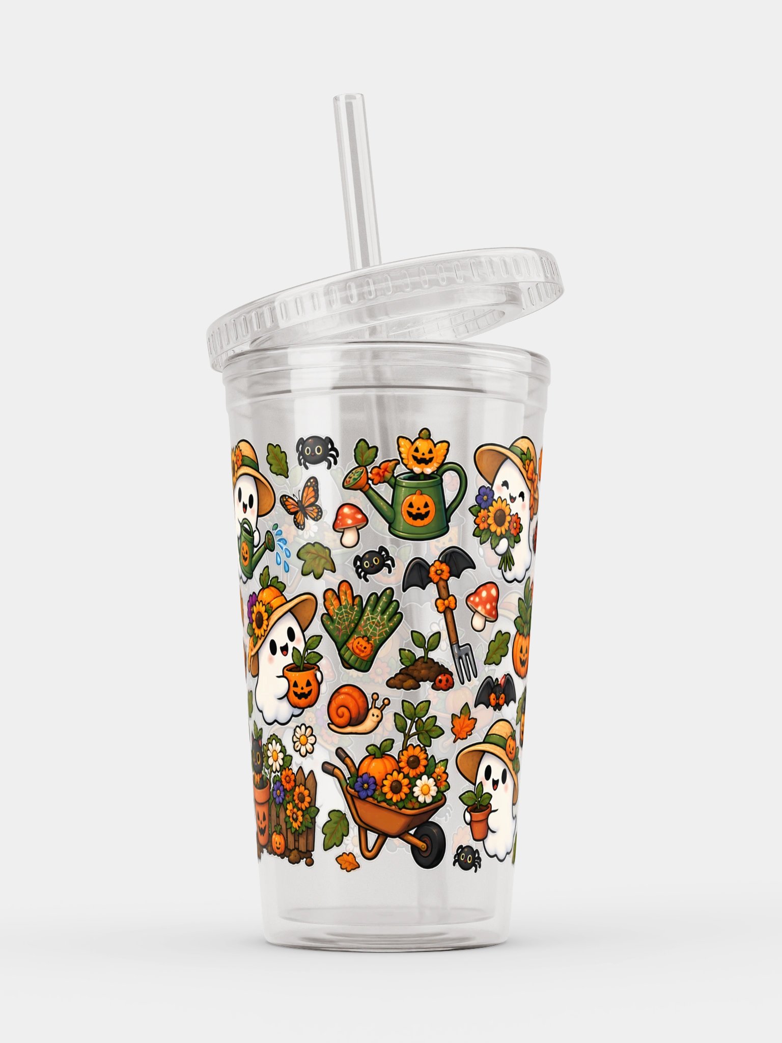 Halloween X Gardener Vibes Clear Dual Wall Tumbler 16 Oz (473 ml) product image (3)