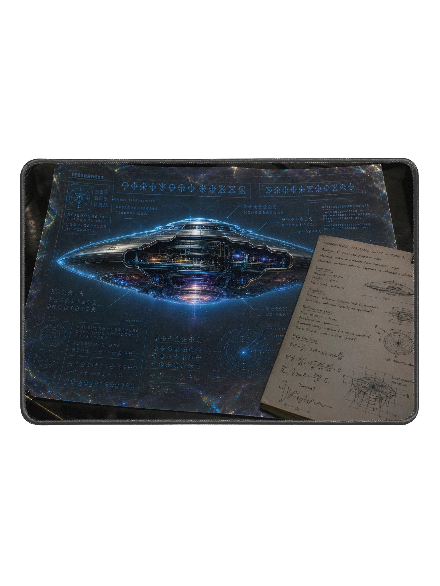 UFO Blueprint Desk Mat product image (1)