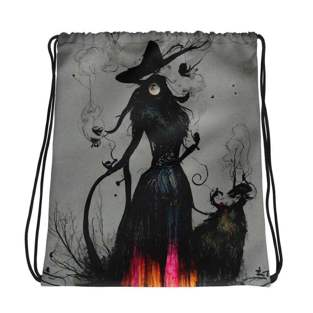 Mystical Witch All-Over Drawstring Bag product image (1)