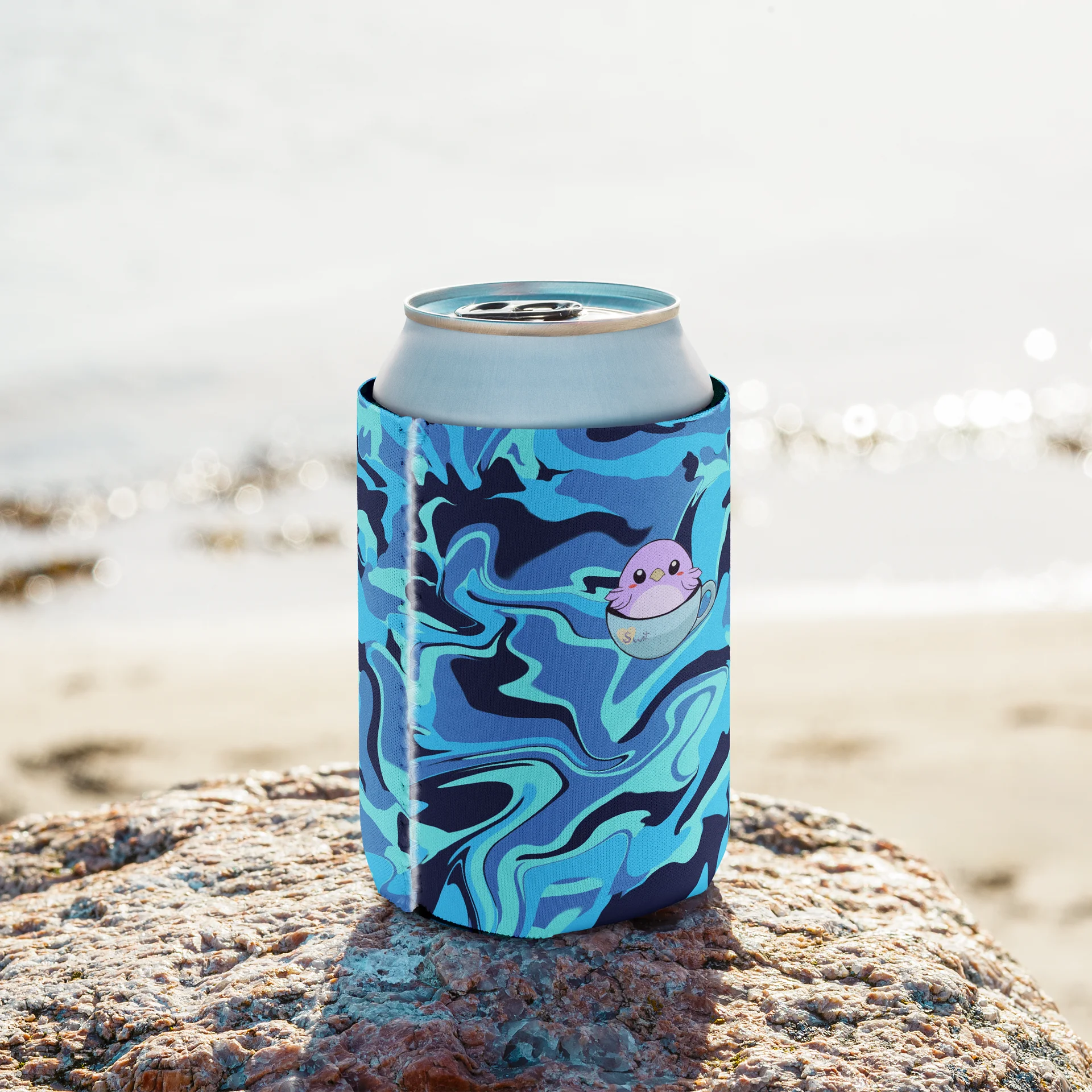Camo Blue Waves | Coozie Can Cooler product image (8)
