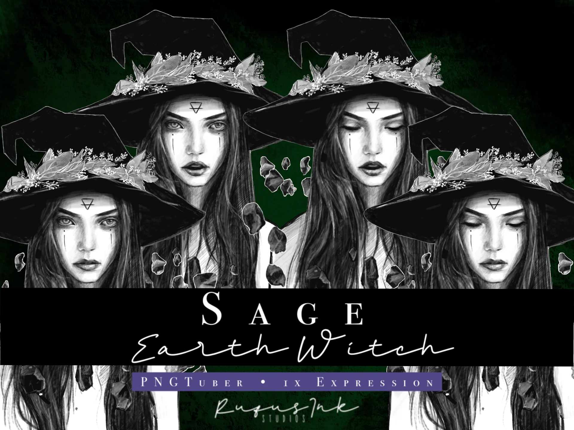 Sage - Earth Witch PNGTuber | 3 Expressions | Ready to Use product image (2)