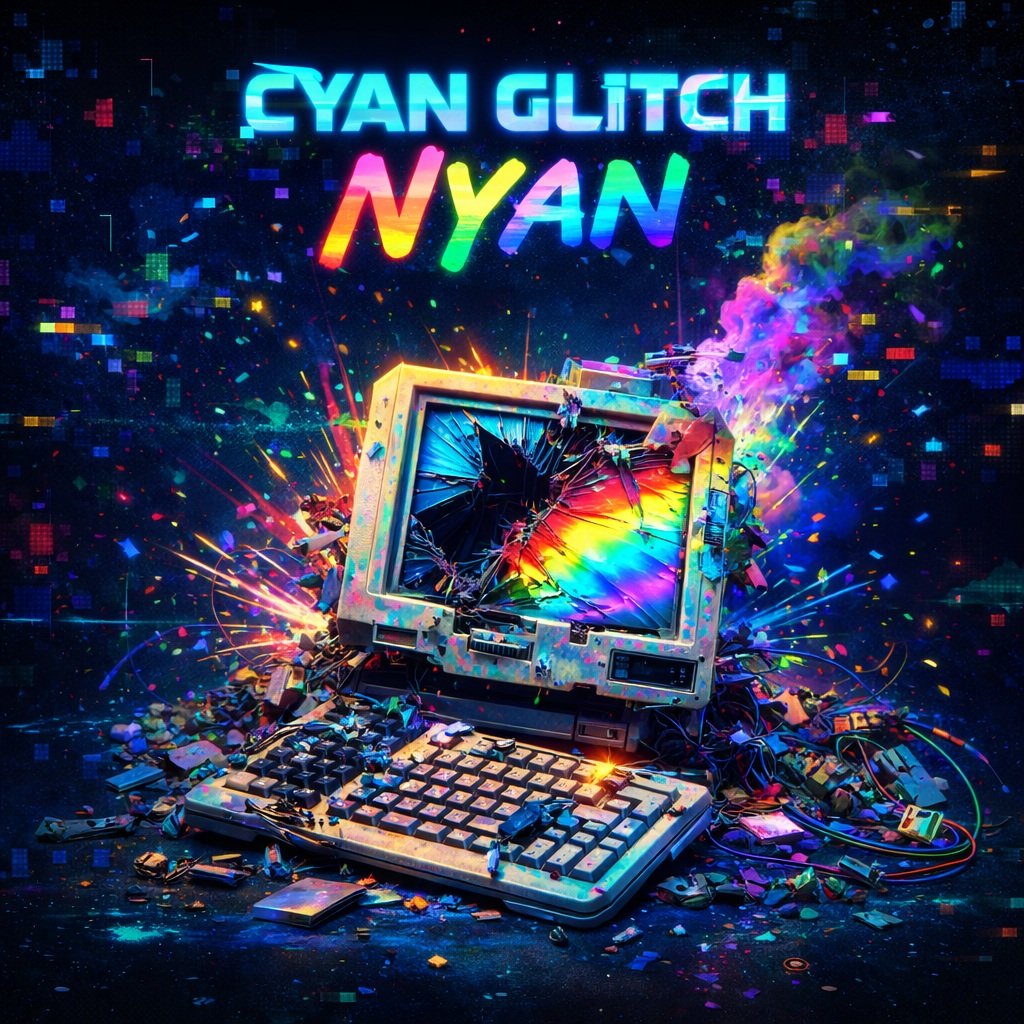 Cyan Glitch Nyan Album (Digital Download) product image (1)