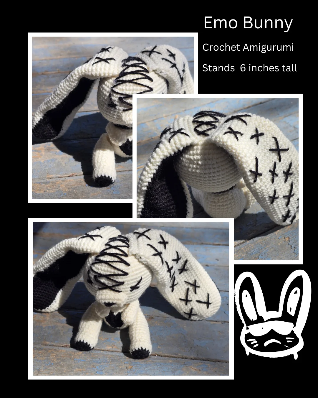 Emo Bunny Plushie 🐑 product image (1)