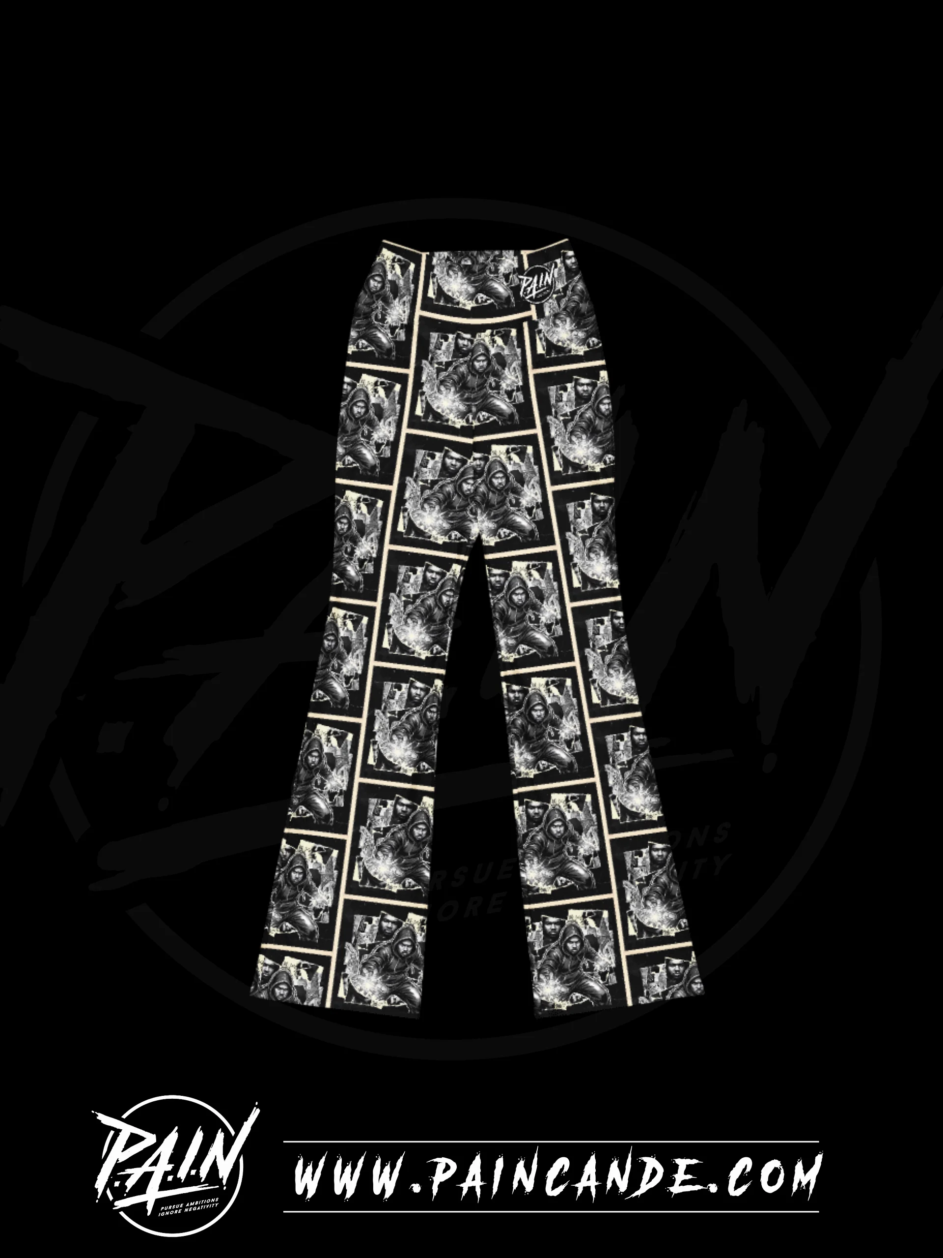Mystic Hooded Figure All-Over Print Flare Leggings product image (1)