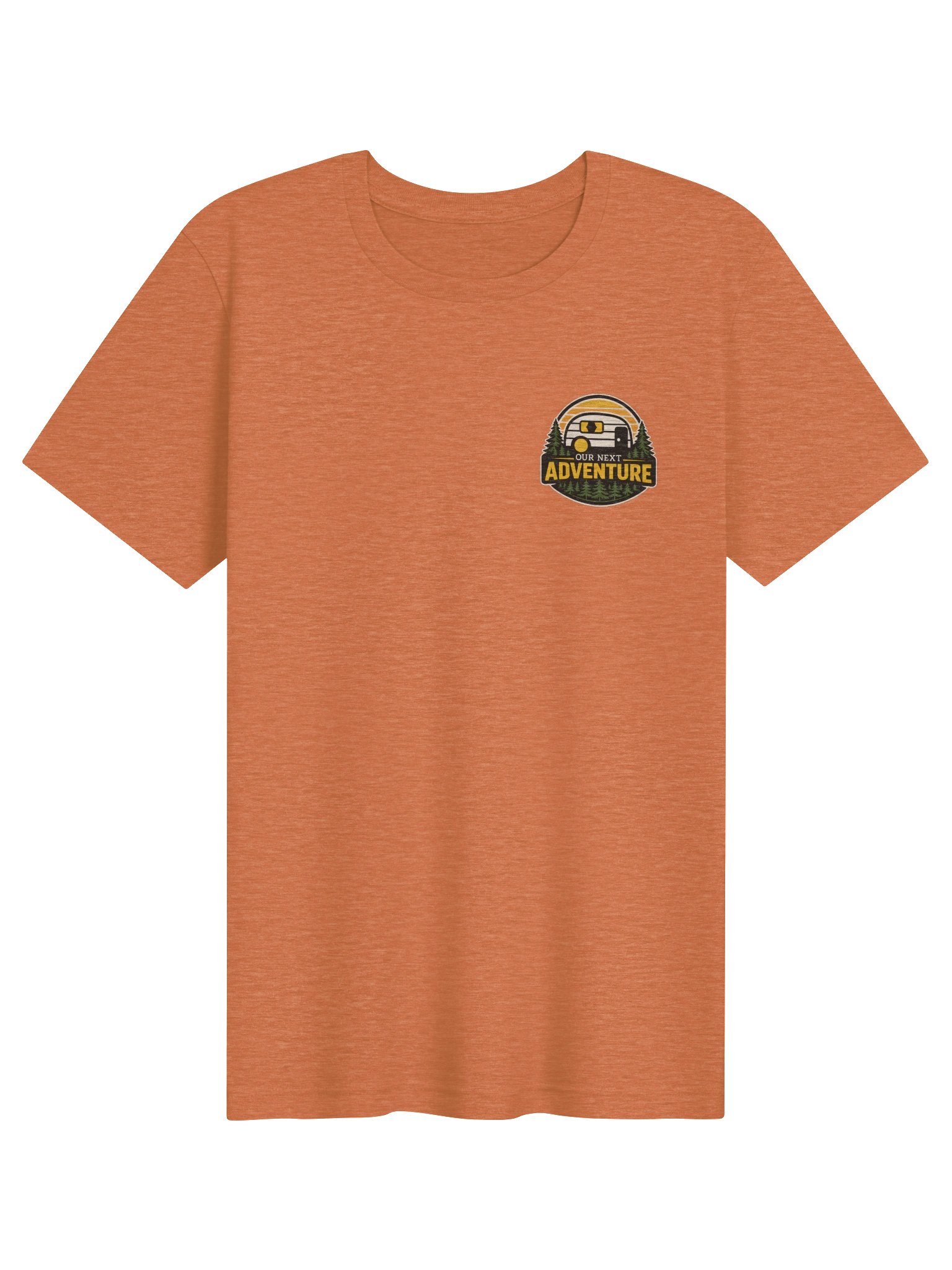 ONA Adventure Badge Orange Front & Back Tee product image (1)