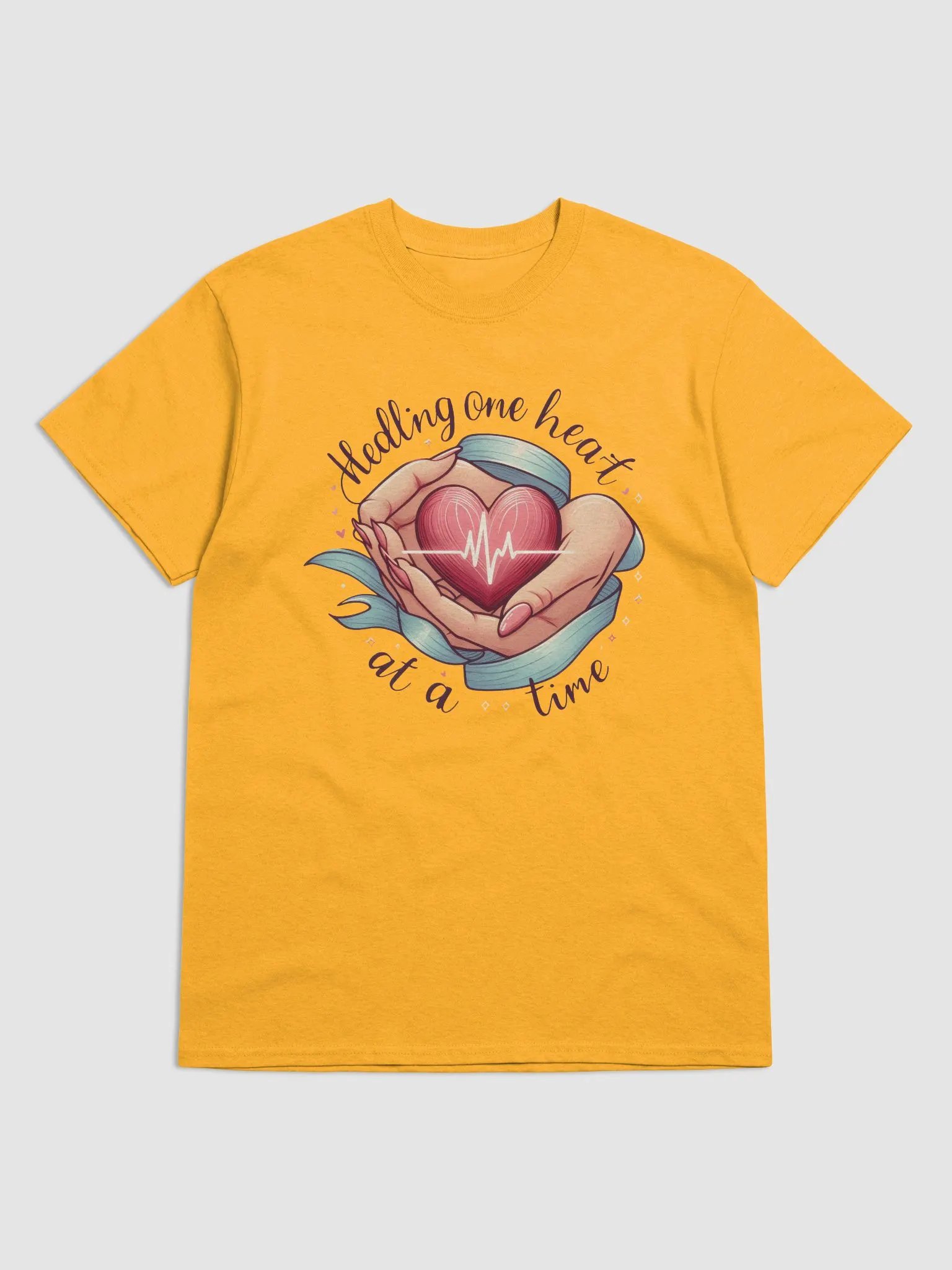 healing one heart at a time and heartbeat t-shirt product image (2)