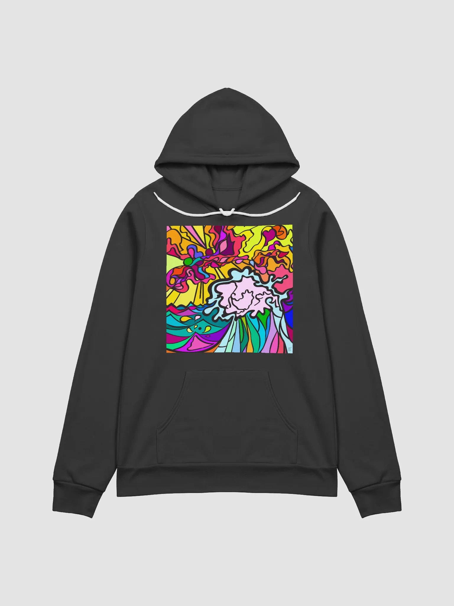 Vibrant Swirls Unisex Hoodie - Wave at Sunset product image (6)