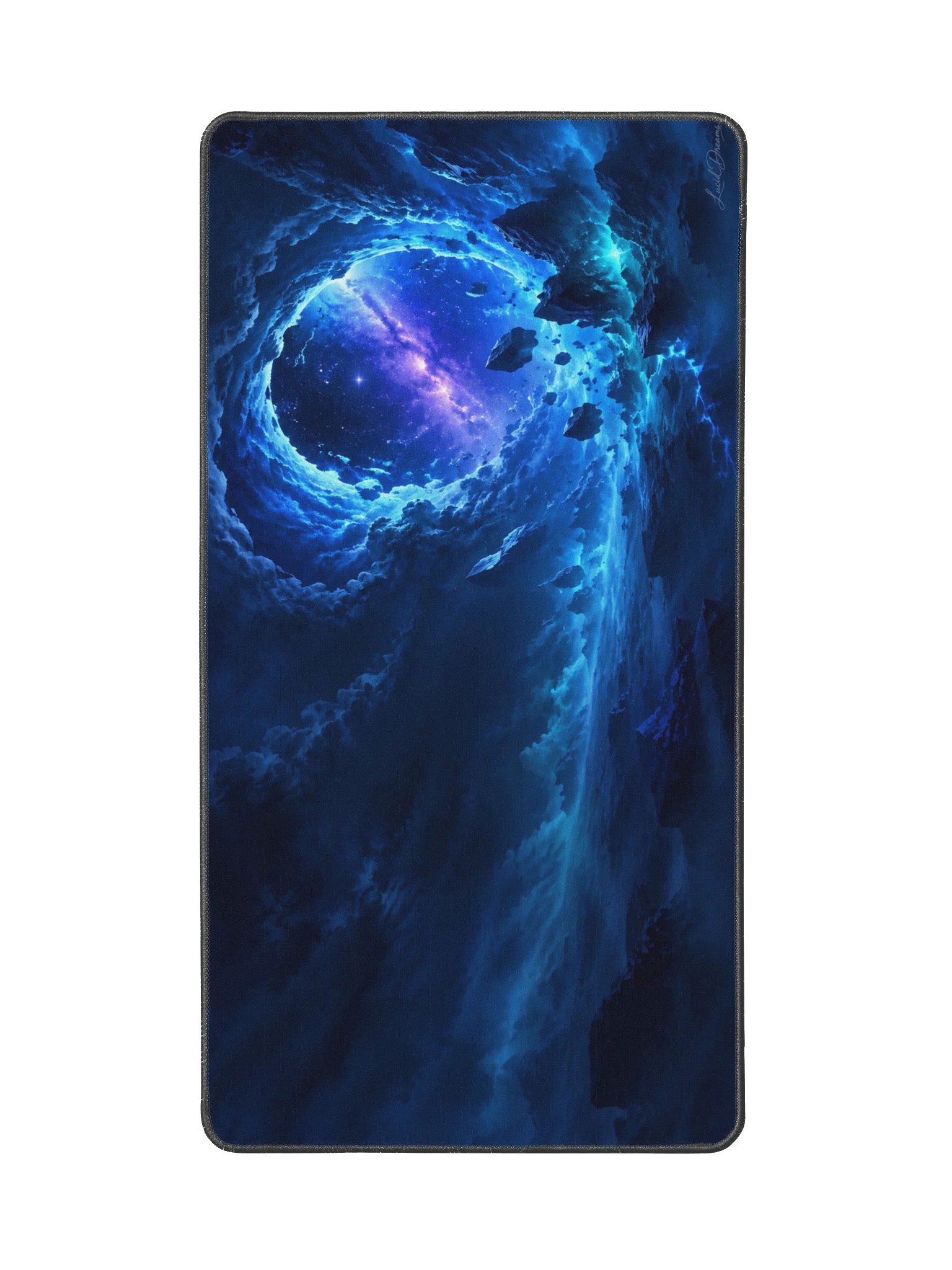 Blue Cosmic Vortex Desk Mat product image (2)