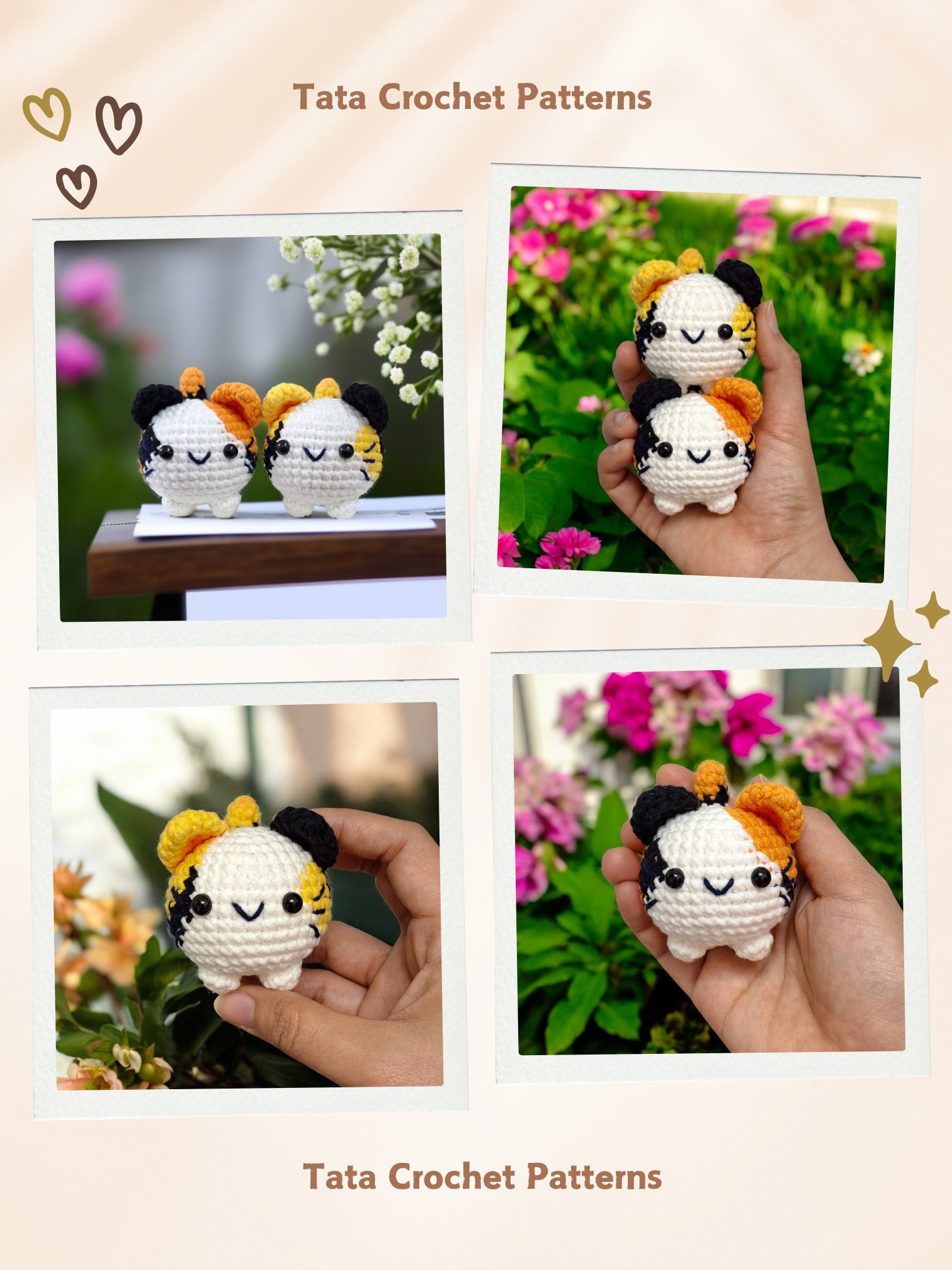PDF Pattern -♡- Crochet Cute Cat (8 in 1) product image (6)
