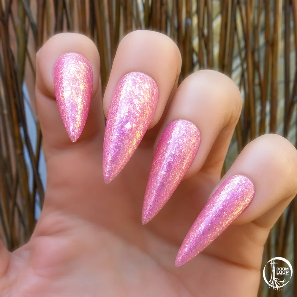 SHAPE OF A NAME - Soft Pink Jelly Flakie Nail Polish product image (4)