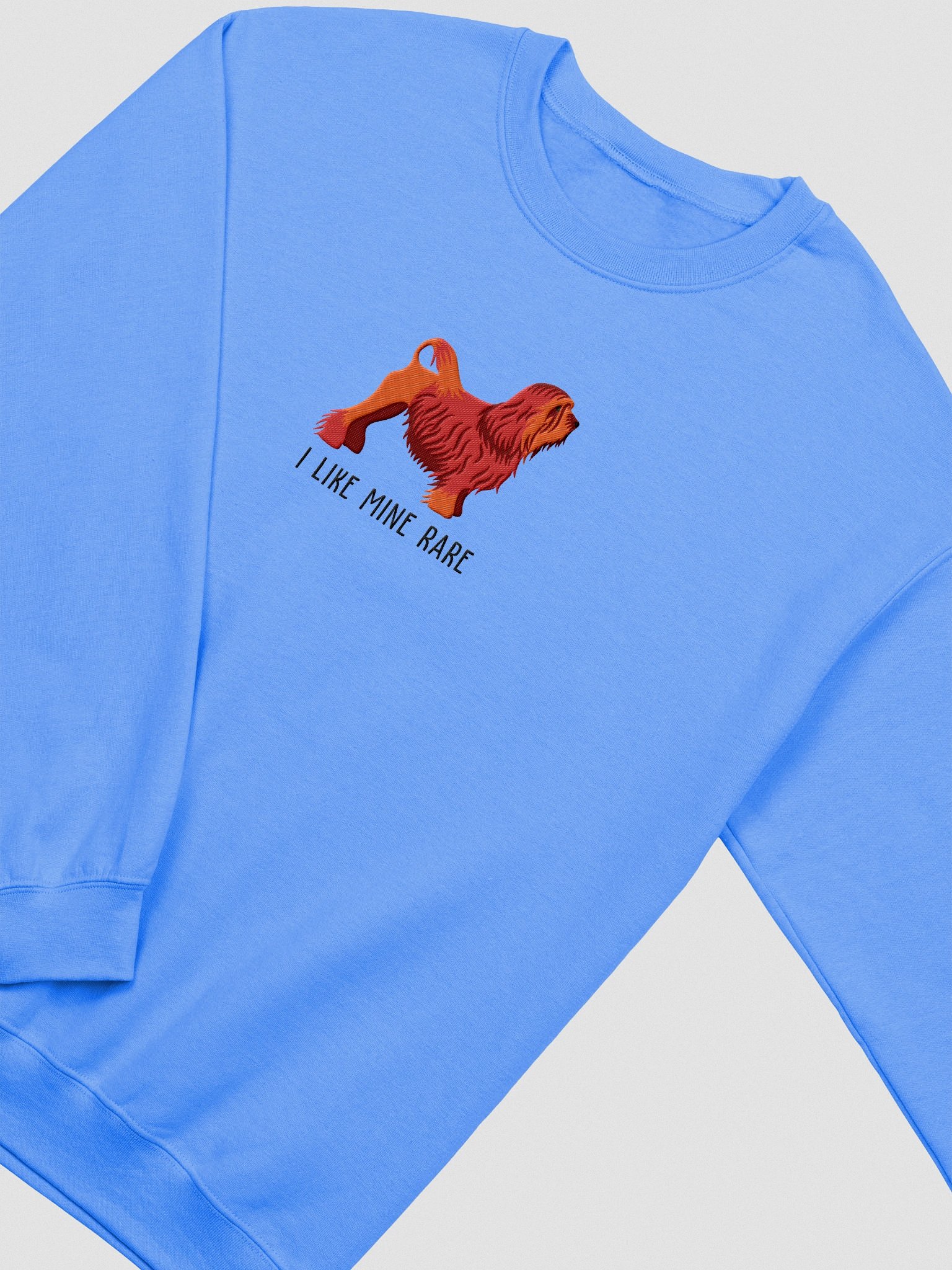 I Like Mine Rare Sweatshirt (Embroidered) of a Löwchen(Red) product image (6)